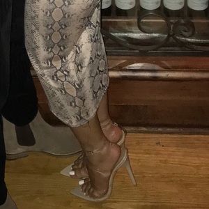 Sexy Clear Heels Nasty Gal worn twice! Hot style!